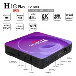 Allwinner H10 TV Box Hd Smart Network Player for Android 9.0 British plug