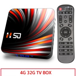 For Android Tv  Box Android 10.0 4k 4gb 32gb 64gb Media Player 3d Video Smart Tv Box 4+32G_European plug