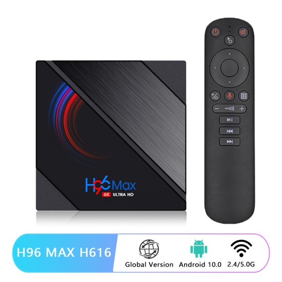 H96 Max H616 Top  Box Dual-band Wifi Android  10.0 TV  Box 4+32g 4+32G_Australian plug+I8 Keyboard