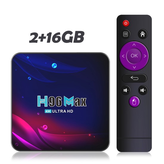 H96 Max V11 Android11 Tv Box Rk3318 Bluetooth 4.0 Google Voice 4k Smart Tv Box 2.4g 5g Wifi Android 11 Set-top Box UK Plug