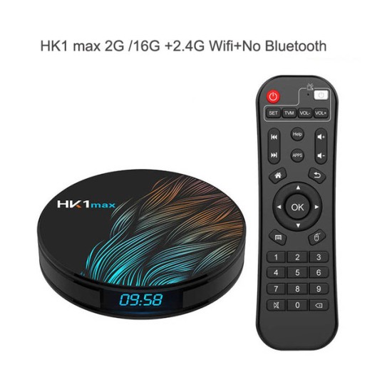 HK1 Max Android 9.0 4K Wifi Smart TV Box - 2GB RAM, 16GB ROM, EU Plug