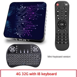 Media  Player 2+16g Abs Material Tp02 Rk3318 Android 10 Tv Box With Remote Control 4+32G_AU plug+I8 Keyboard