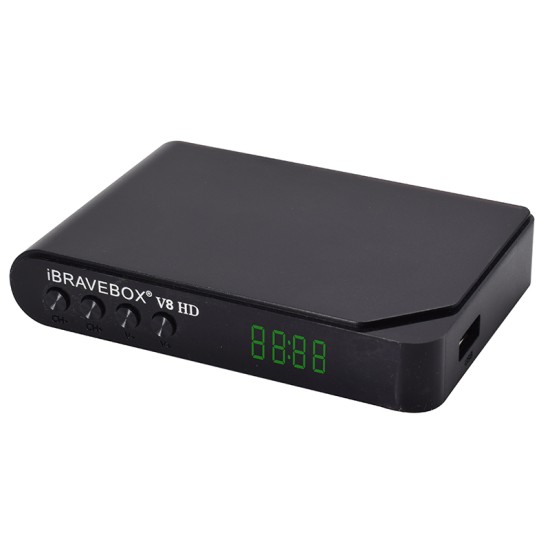 Satellite Receiver iBRAVEBOX V8 HD DVB-S/S2  Full HD Wifi Satellite Finder black