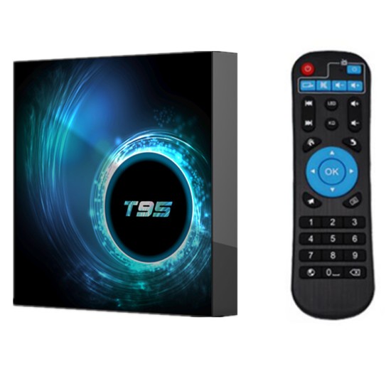 T95 TV Box Android 10 4GB 32GB 64GB Allwinner H616 Quad Core 1080P H.265 4K TVBOX 2GB 16GB Android 10.0 Set top box black_4GB + 64GB