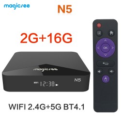 TV BOX N5 Android 9.0 TV BOX Amlogic S905X Quad-core 4K Resolution 2GB RAM 16GB ROM 2.4G 5G WiFi Set Top Box black_2 + 16GB dual WIFI European regulations