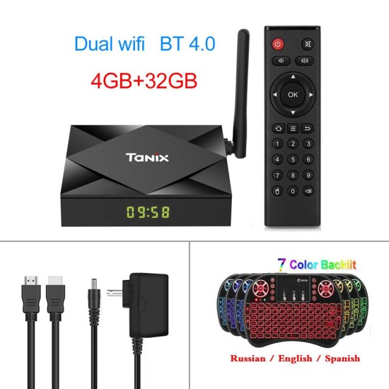 TX6S TV BOX Android 10 Smart tv box 4GB RAM 32GB 64GB ROM TVBox Allwinner H616 Quad Core Box H.265 4K Media player 2GB 8GB black_4GB + 64GB