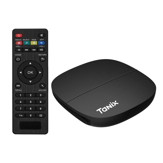 Tanix A3 Android 10.0 Hd Video Media Player 2.4g Wifi Set-top Box Smart Tv Box 1+8GB Set-top Box UK Plug