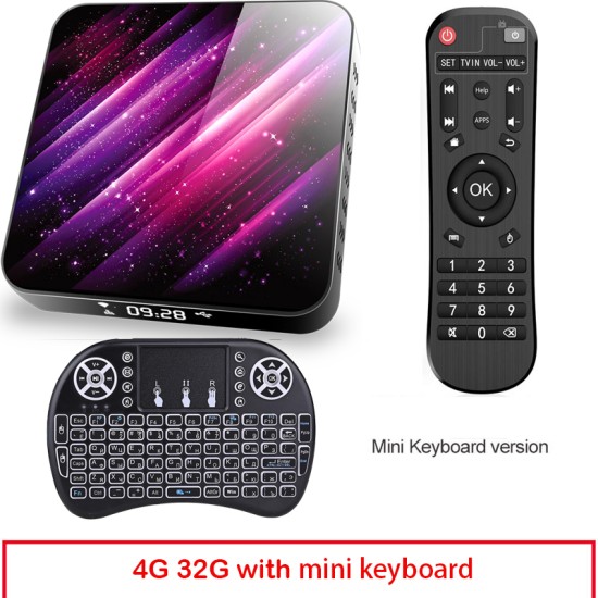 Tp03 Tv  Box H616 Android 10 4+32g D Video 2.4g 5ghz Wifi Bluetooth Smart Tv Box 4+32G_Eu plug+I8 Keyboard