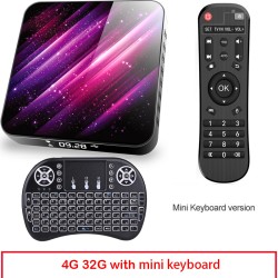 Tp03 Tv  Box H616 Android 10 4+32g D Video 2.4g 5ghz Wifi Bluetooth Smart Tv Box 4+32G_UK plug+I8 Keyboard