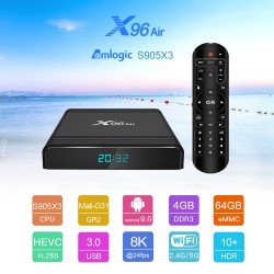 X96 4K Smart TV Set Up Box Air Android 9.0 HD Network Amlogic S905x3 black_2GB + 16GB