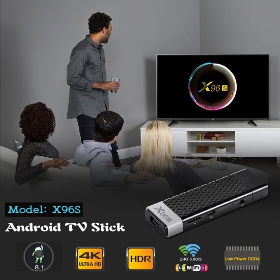 X96S Amlogic S905Y2 Quad Core Android 8.1 TV box 2.4G/5.8G Wifi 4K HD TV Media Player  2G+16G AU plug