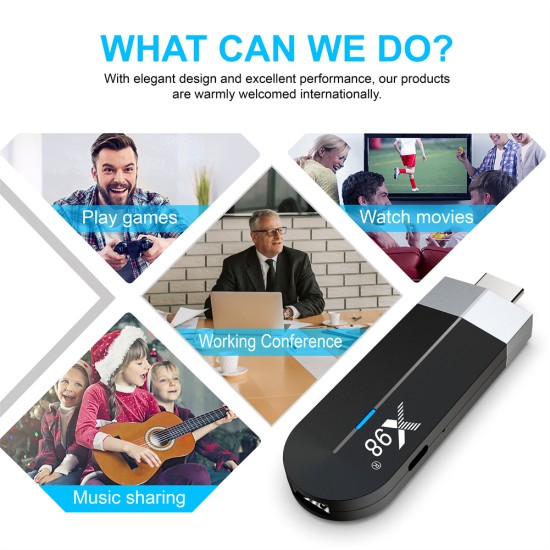 X98 S500 Smart TV Box Android 11 Amlogic S905y4 2.4g 5G Wifi 4k H.265 Hevc Bluetooth US Plug 2+16GB