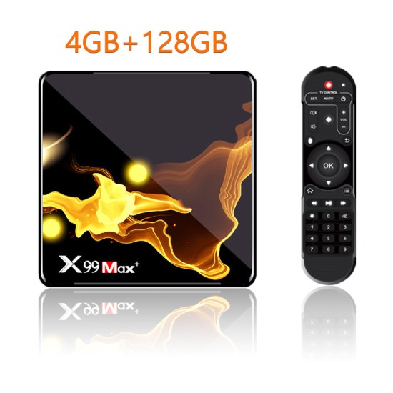 X99 Max+ Tv  Box S905x3 Chip Dual Frequency Wifi Uad Core 4gb Ram 32gb 64gb Wifismart Tv Box 4+128G_UK plug