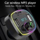 12-24v Qc3.0 Fast Charge Car Charger Bluetooth Black