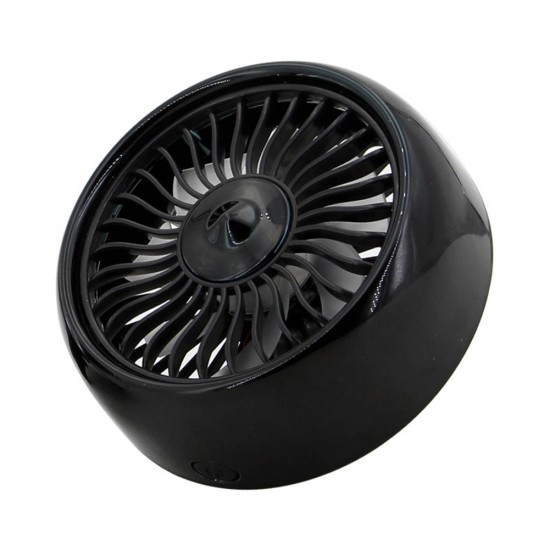 12V Electric Car Fan 360 Degree Rotatable Car Auto Cooling Air Circulator Fan Air outlet - black