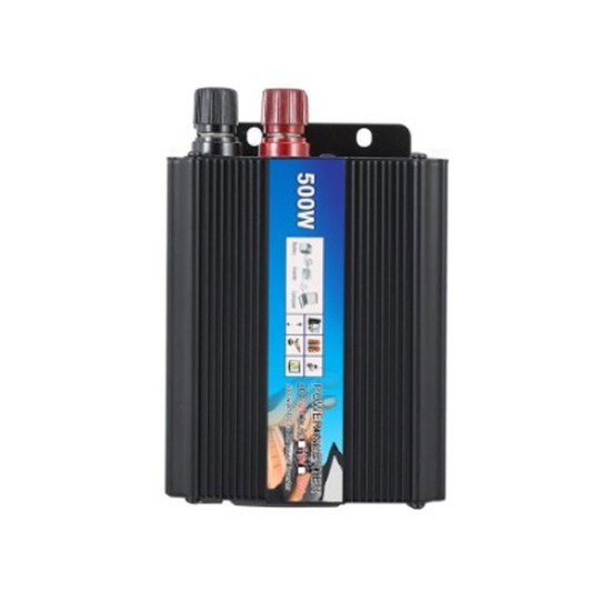 12v To 220v 500w Car Inverter High-power Sine Wave Home High-conversion Automatic Transformer Adapter black (no display)