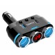 2-way Car Cigarette Lighter Socket Splitter Portable Dual USB Car Charger Dual-socket Cigarette Lighter Black