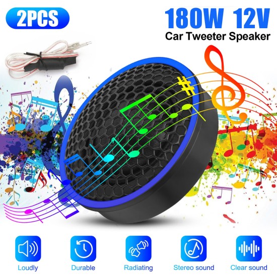 2pcs Car Dome Tweeters 92db Sensitivity High Frequency Audio Speaker