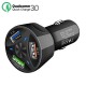 3-port Usb Car Fast Charger DC 12-24v Multi-port 1.1a/2a/2.1a Lighting Display Black