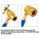 3pcs Automobile Air Conditioner Refrigerant Piercing Tap Valve Kits U-Charging Hose Refrigerant Can Tap with Gauge