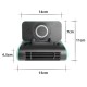 4-in-1 Car Fan Center Console Cooling Fans Wireless Charging Mobile Phone Holder Black Blue 24V