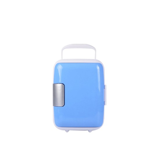 4L Car Refrigerator Automoble Mini Fridge Refrigerators Freezer Cooling Box frigobar Food Fruit Storage Fridge Compressor blue_Car