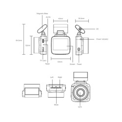 Anytek Dash Cam Camera 2 Inch Display Q2N 1080FHD Driving Recorder G-sensor Technology 200W Dash Cam Loop Recording Silver