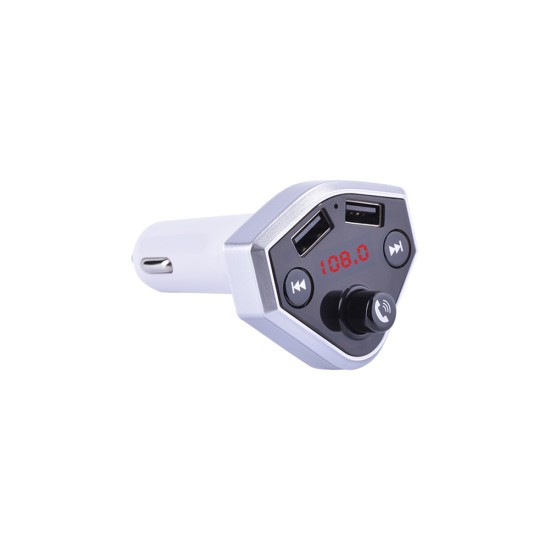 B4 12V 24V Car Cigarette Lighter Socket USB Charger MP3 Player Bluetooth Hands-free Black