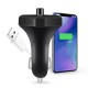 B4 12V 24V Car Cigarette Lighter Socket USB Charger MP3 Player Bluetooth Hands-free Black