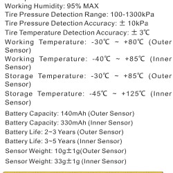 Bluetooth 4.0 Universal External Tyre Pressure Sensor Support iOS Android Phone Tire Pressure Sensor  External