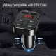 Bluetooth-compatible 5.0 Fm Car  Transmitter Wireless Audio Receiver Hands-free Calling 2.1a Mp3 Player Dual Usb Fast Charger black