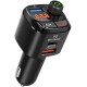 Bt 5.0 Fm Transmitter Car Mp3 Bluetooth Player Car Charger Audio Player black