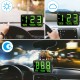 C90 Car Digital Hud Head  Up  Display Accurate Speedometer Odometer Intelligent Brightness Control Overspeed Warning Alarm black