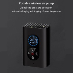 Car Air Pump Cordless Portable Vehicle Tire Inflator Smart Wireless Air Pump Tire Electric Air Pump black