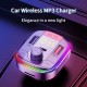 Car Bluetooth  Mp3  Player Colorful Atmosphere Led Breathing Light Support Qc3.0 Fast Charging black