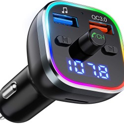 Car Bluetooth Transmitter Qc3.0 Car Charger Car Radio Audio Adapter black