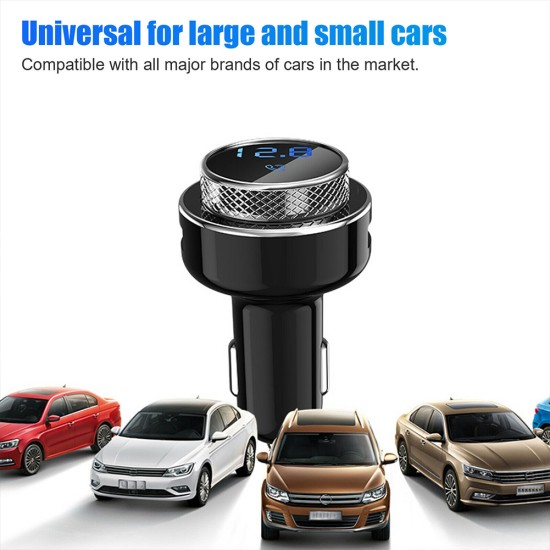 Car Bluetooth-compatible 5.0 Fm  Transmitter Lossless Usb Charger Mp3 Music Player Hands-free Multifunctional Car Accessories black