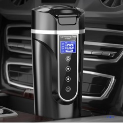 Car Electric Cup Portable Universal Portable Car Electric Kettle Traveling Heating Cup black_Car 12v / 24v