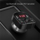 Car Fm Transmitter Bluetooth Hands-free Receiver Dual USB Fast Charger Black