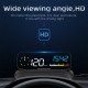 Car Hd Hud Head-up  Display Gps Digital Display Obd Windscreen Modified Navigation Projector black