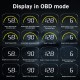 Car Hud Head-up Display GPS Obd Dual-mode Digital Display Windshield Black