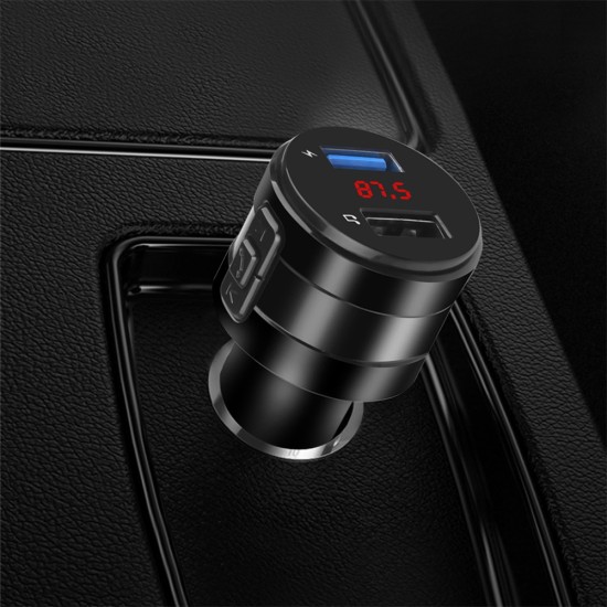 Car MP3 Player Bluetooth Hands-free FM Transmitter Music Player Radio Black