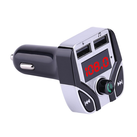 Car MP3 Player FM Transmitter Multifunction Hands-free Call Car Bluetooth Player USB Charger TF Card Support Black