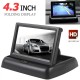 Car Monitor 4.3-inch Tft LCD Screen Folding Night Vision for Rear View Reverse Backup Camera Black