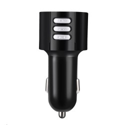 Car Mp3 Bluetooth Player Hands-free Car Fm Transmitter Music Player Car  Charger X18 black