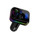 Car Mp3 Music Player Bluetooth-compatible V5.0 Hands Free Call USB U Disk Fm Transmitter Fast Charger black