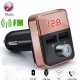 Car Mp3 Player Fm Transmitter Bluetooth-compatible Hands-free Dual Usb Wireless Charger black + rose gold