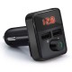 Car Mp3 Player Fm Transmitter Bluetooth-compatible Hands-free Dual Usb Wireless Charger silver + black