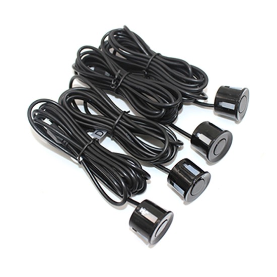 Car Parking Sensor 4 Sensors Probe 22mm with Buzzer Reversing Backup Radar Buzzer System Black