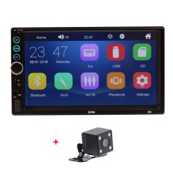 Car Radio 7-inch Hd Dual Din 12v Radio Bluetooth-compatible Hands-free Mobile Phone Interconnect Mp5 Multimedia Player with camera